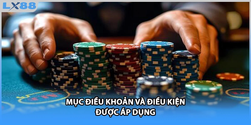Mục điều khoản và điều kiện được áp dụng