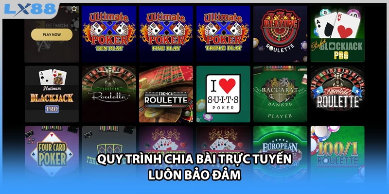 Quy trình chia bài trực tuyến luôn bảo đảm